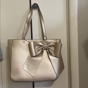 NWT- Karl Lagerfeld Canelle Tote- Gold with Bow